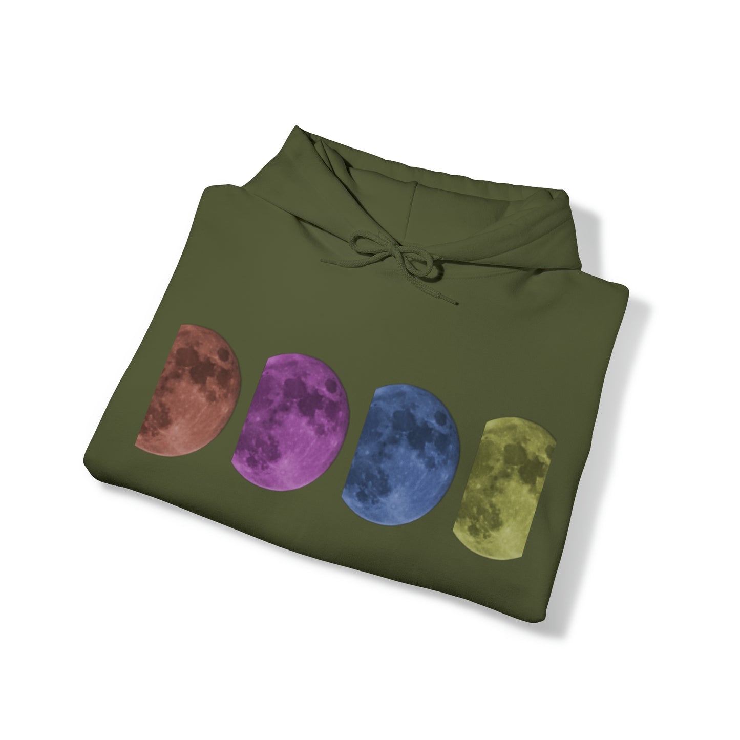 Unisex Pop Art Style Moon Hooded Sweatshirt