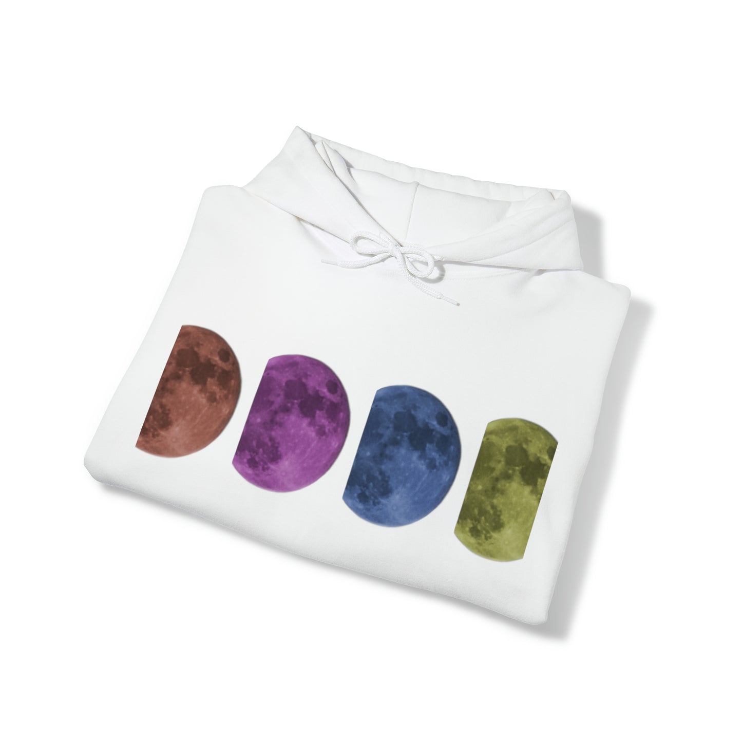 Unisex Pop Art Style Moon Hooded Sweatshirt