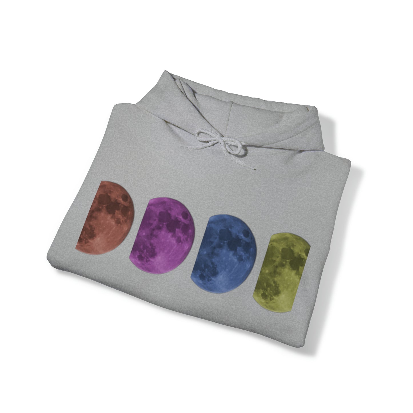 Unisex Pop Art Style Moon Hooded Sweatshirt