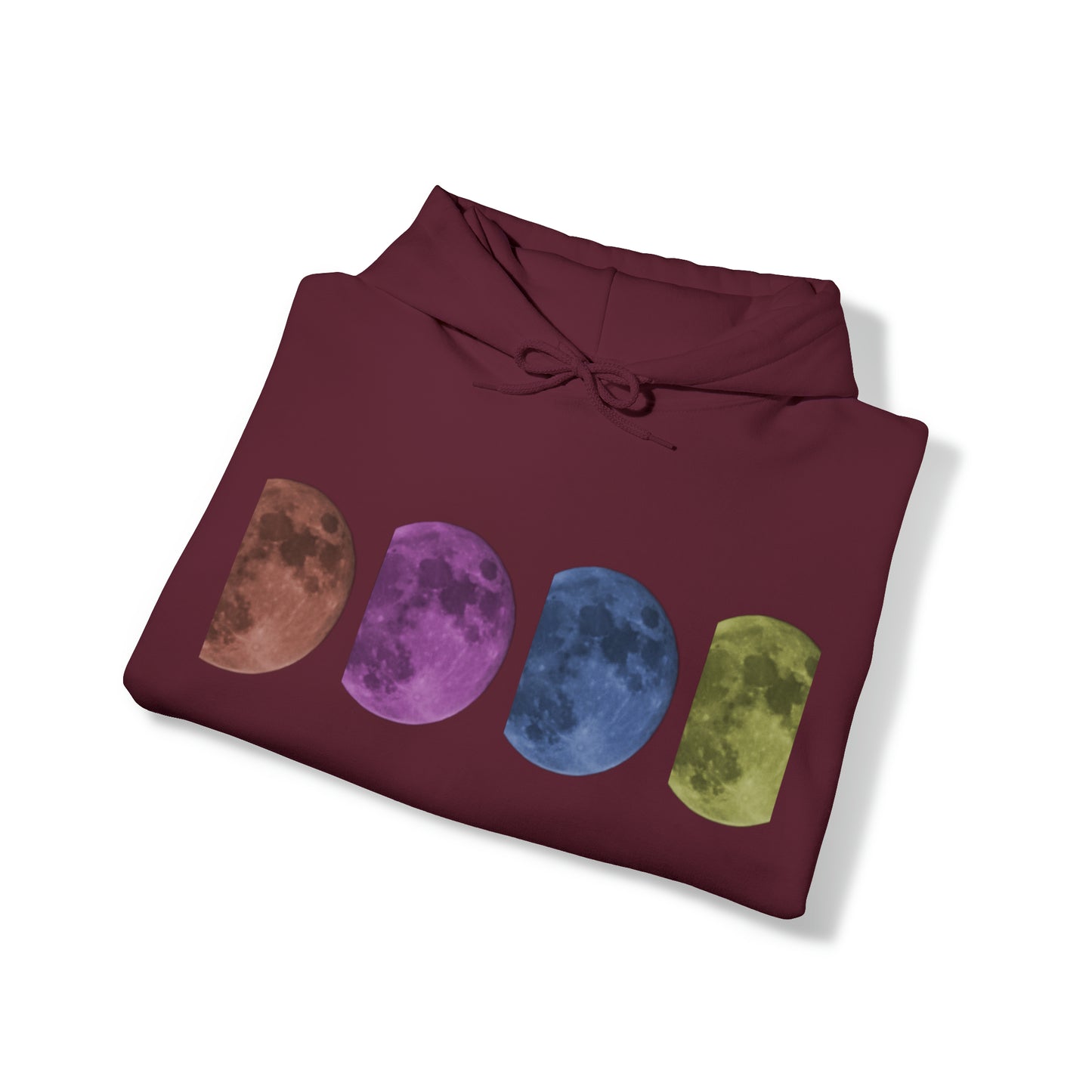 Unisex Pop Art Style Moon Hooded Sweatshirt