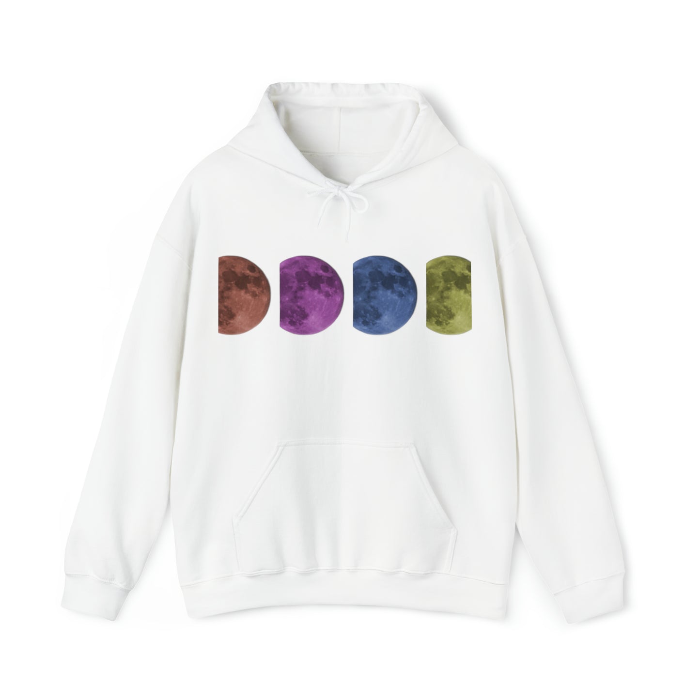 Unisex Pop Art Style Moon Hooded Sweatshirt