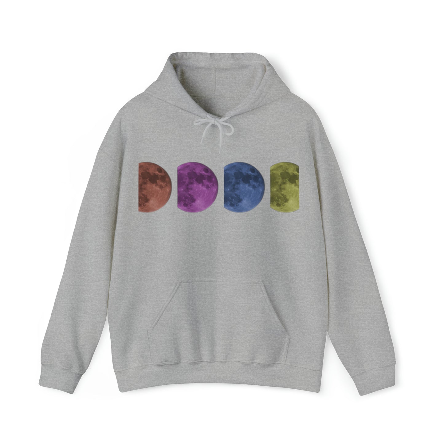 Unisex Pop Art Style Moon Hooded Sweatshirt