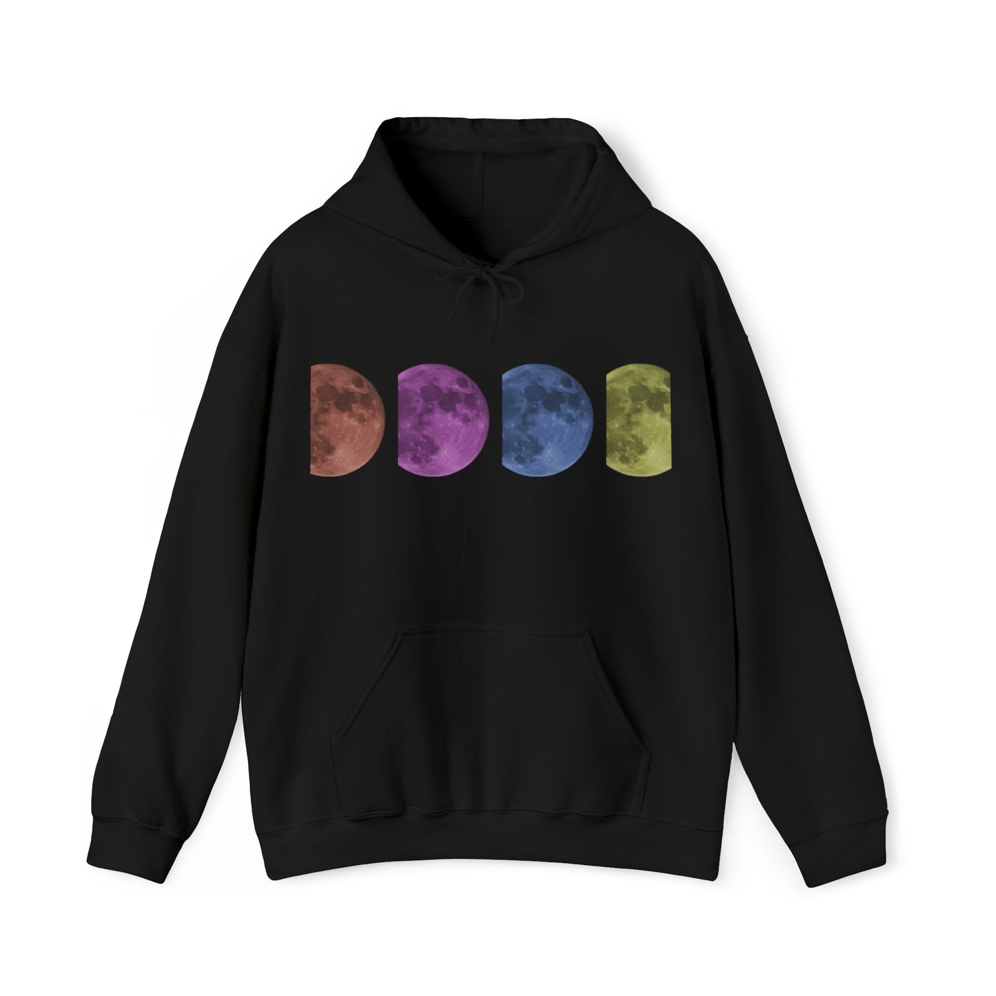 Unisex Pop Art Style Moon Hooded Sweatshirt