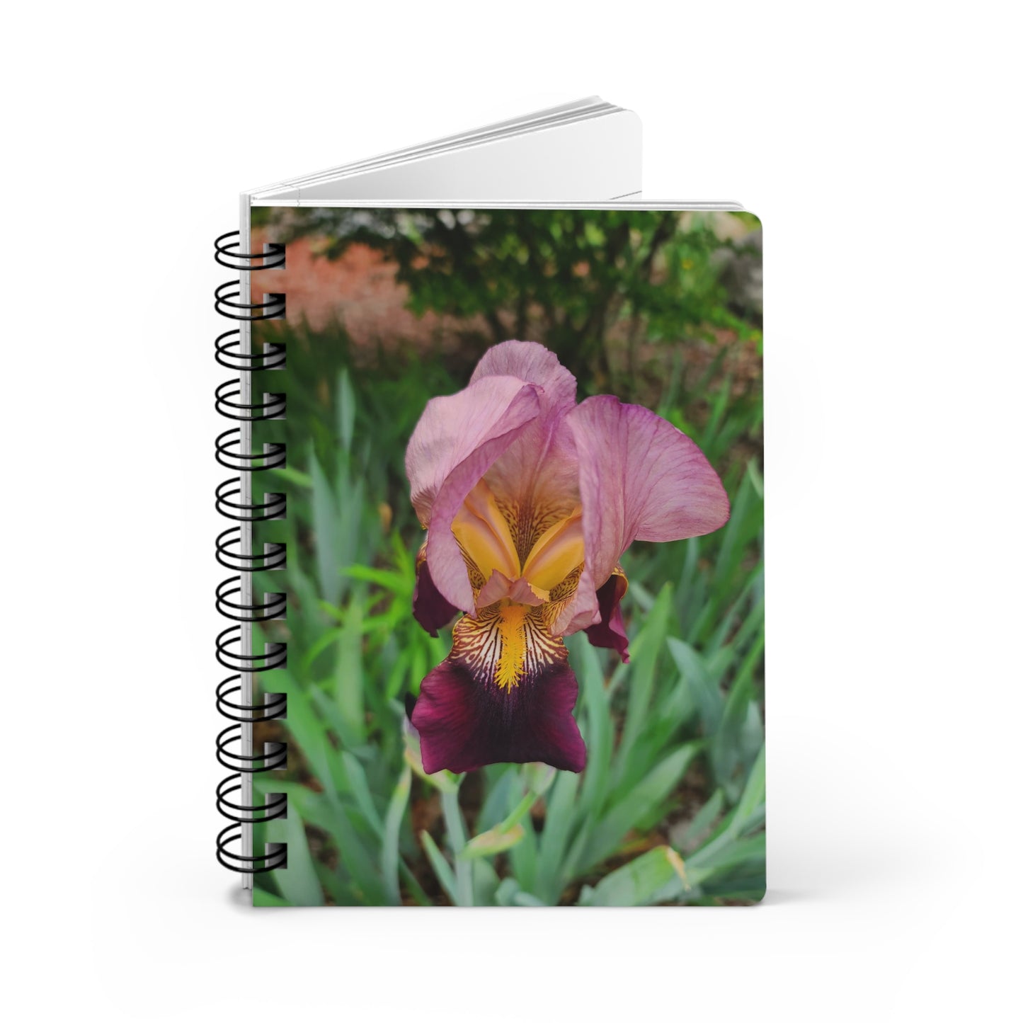 Elegant Iris Blossom Spiral Bound Journal