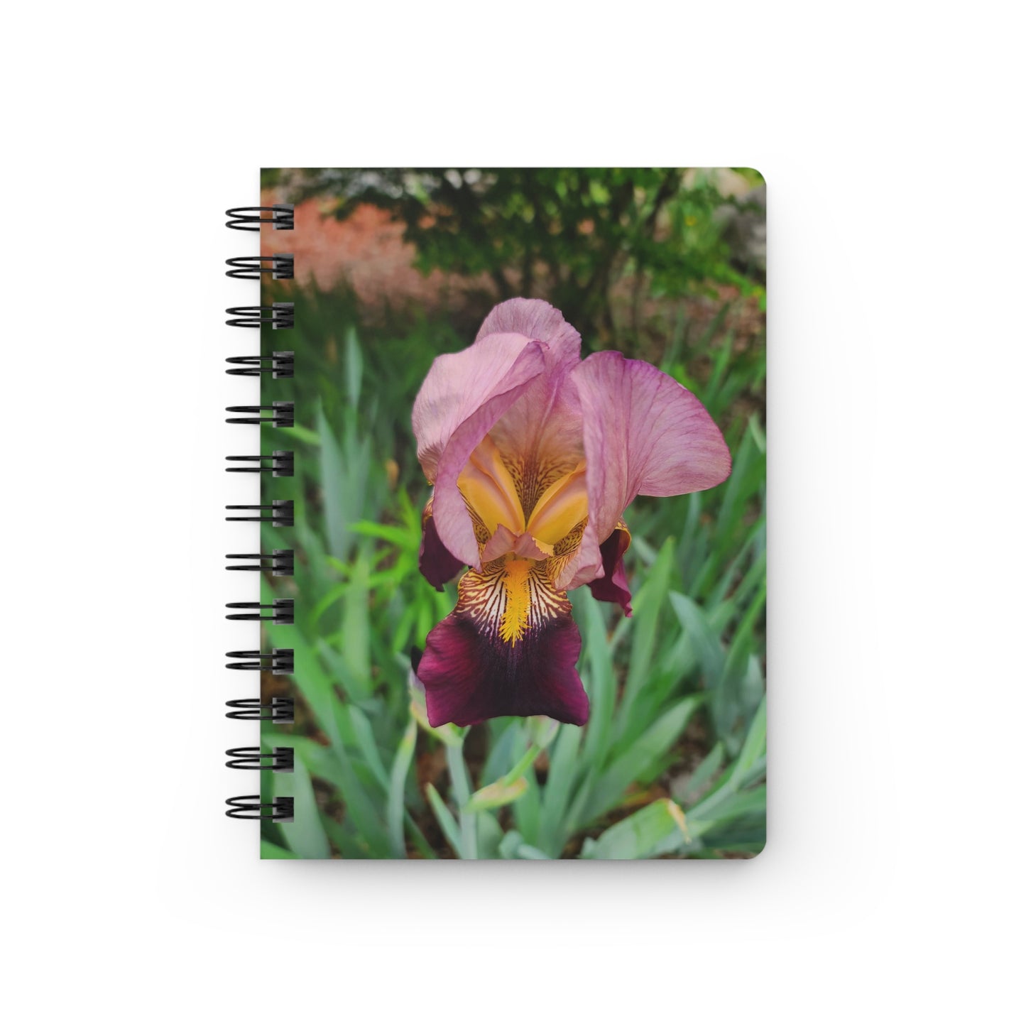 Elegant Iris Blossom Spiral Bound Journal